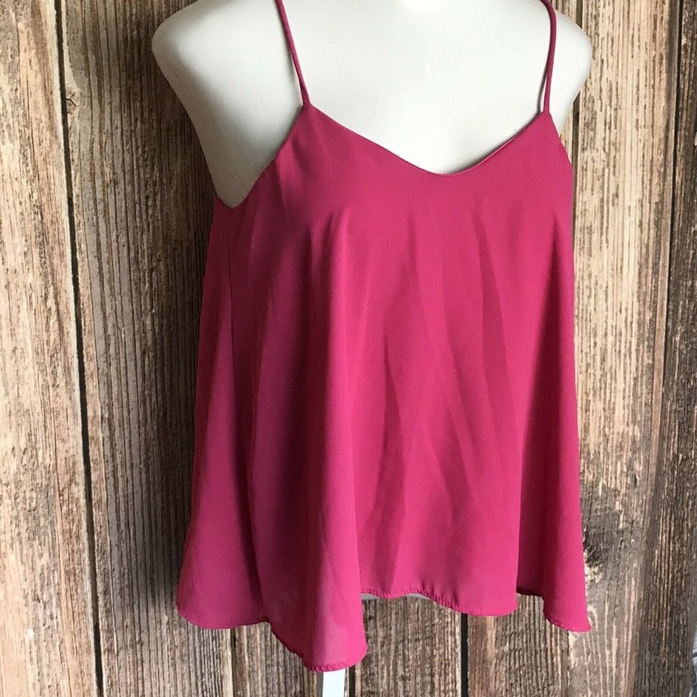Moa Moa Women's Tank Top Blouse ~ Sz M ~ Dark Pink